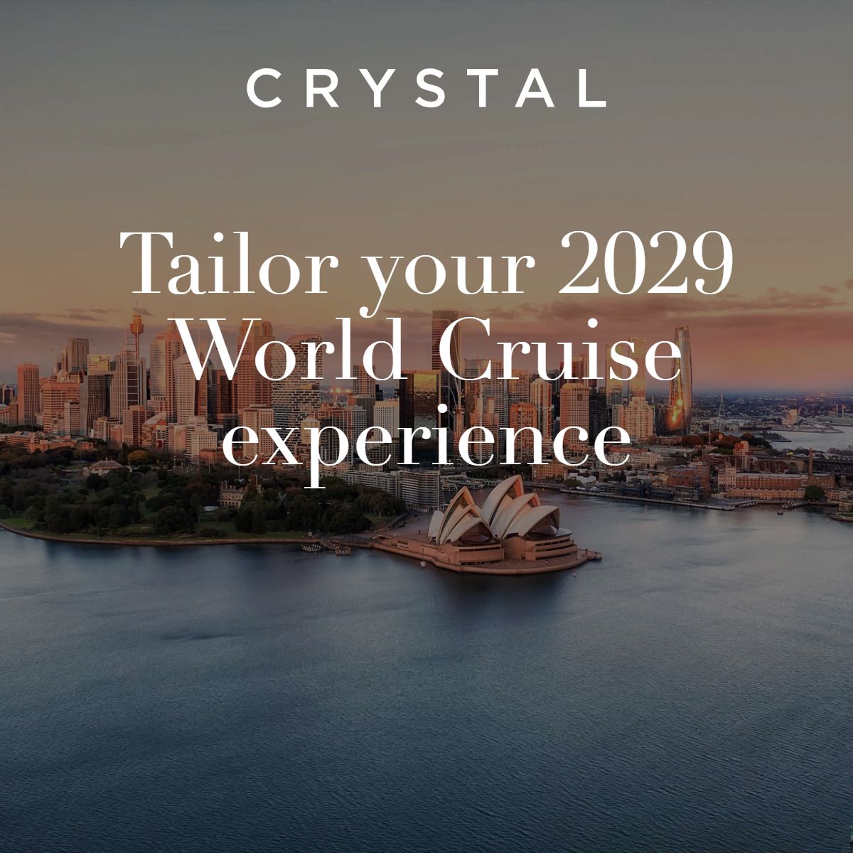 Tailor your 2029 World Cruise experience